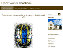 Tablet Screenshot of franziskaner-bensheim.de